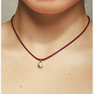 DAPHiNE Gold Plated, Cubic Zirconia rope necklace